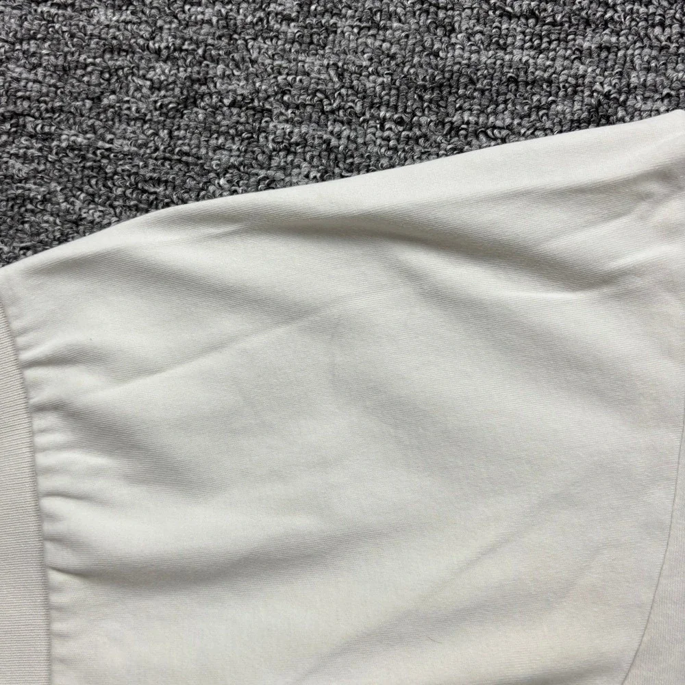Vintage 90s Polo Ralph Lauren Short Sleeve Cream Polo Shirt Size Large